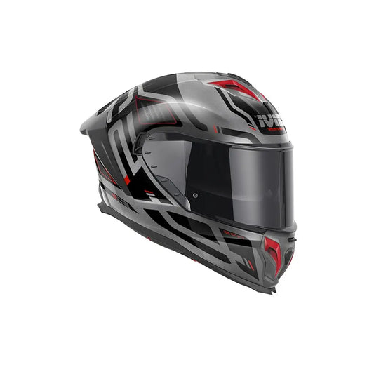 GIVI 50.3 QUASAR Casco Integral Para Moto Titanio Rojo Negro