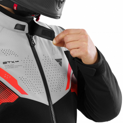 SHIMA STX AIR CHAQUETA DE MOTO HOMBRE GRIS/ROJO 