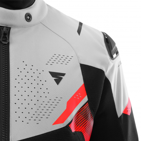 SHIMA STX AIR CHAQUETA DE MOTO HOMBRE GRIS/ROJO 
