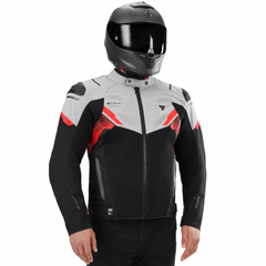 SHIMA STX AIR CHAQUETA DE MOTO HOMBRE GRIS/ROJO 
