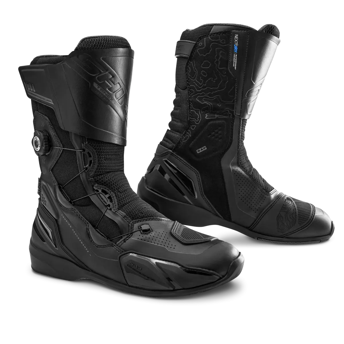 SHIMA TENEX IMPERMEABLE MUJER DE DE TURISMO MOTO BOTAS NEGRO 