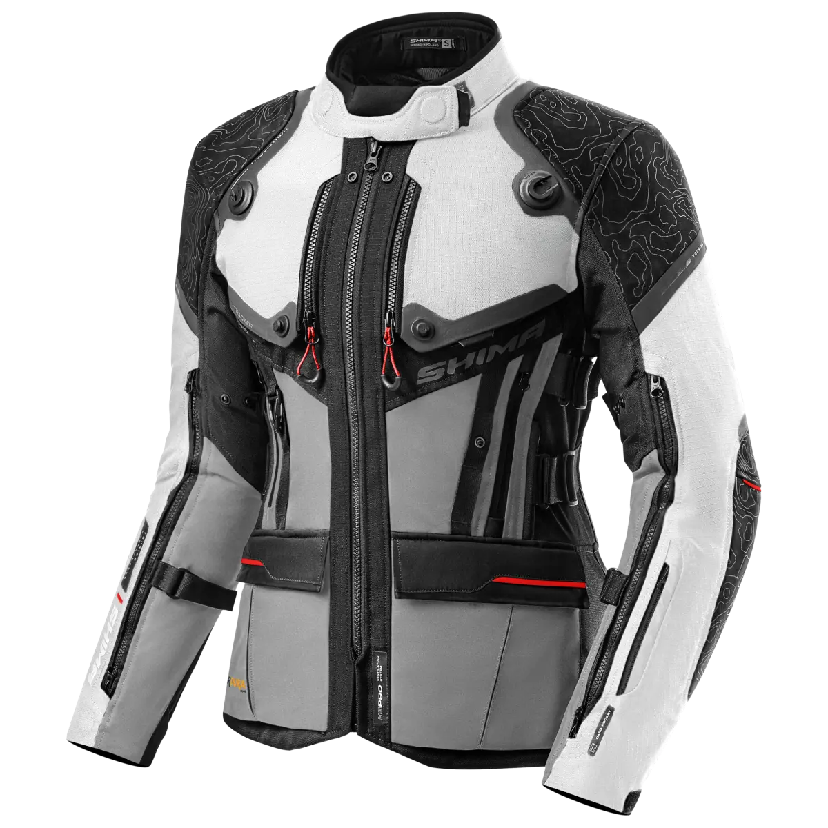 SHIMA TRACKER LADY DE MOTO CHAQUETA CLARO GRIS 
