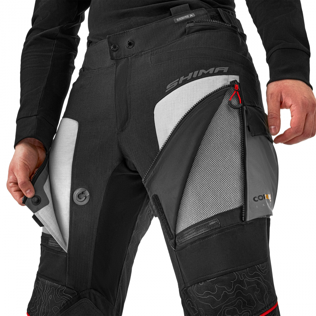 SHIMA TRACKER MAN PANTALONE DE MOTO LIGHT GRIS 