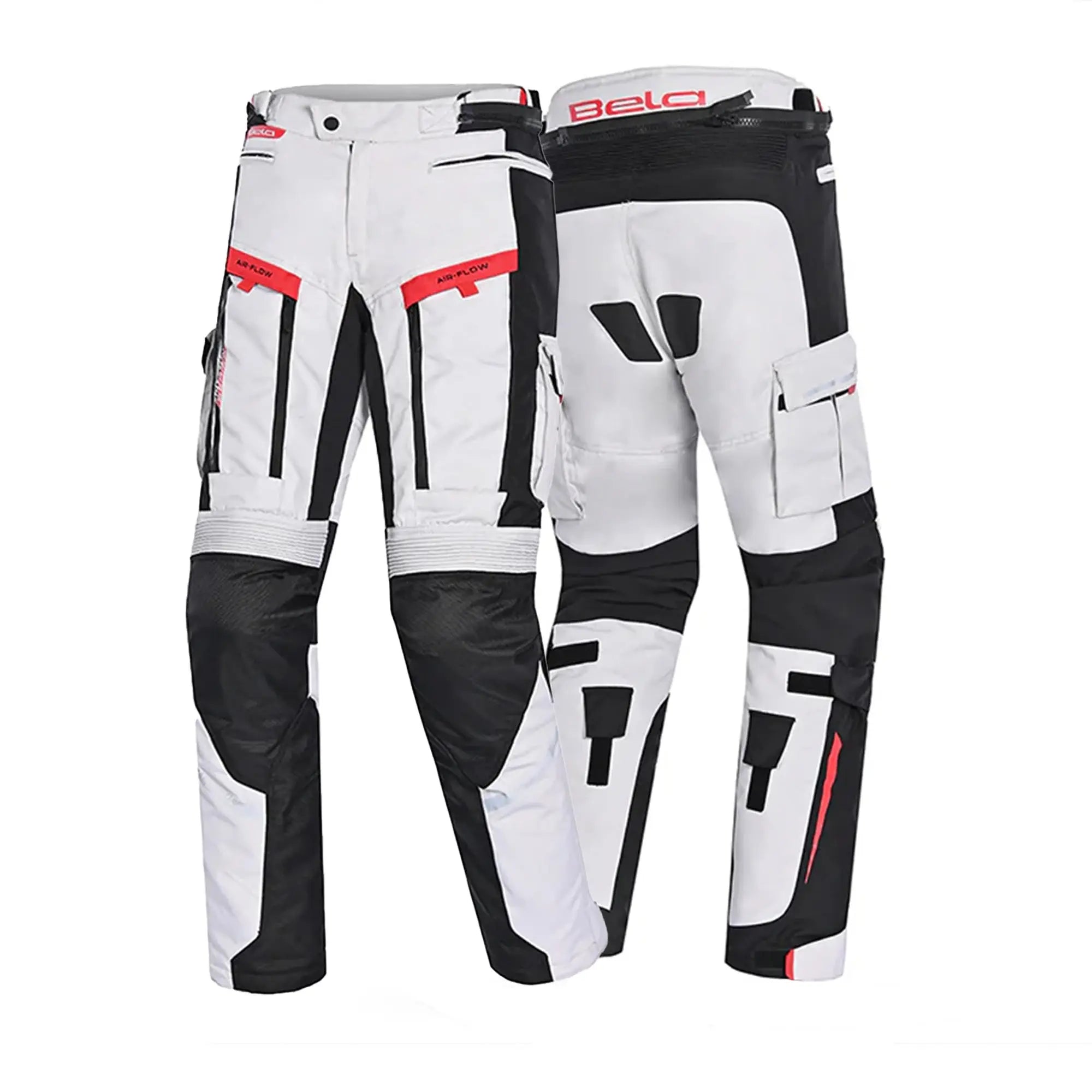 Bela Transformer Pantaloni da moto uomo Ghiaccio Nero Rosso 