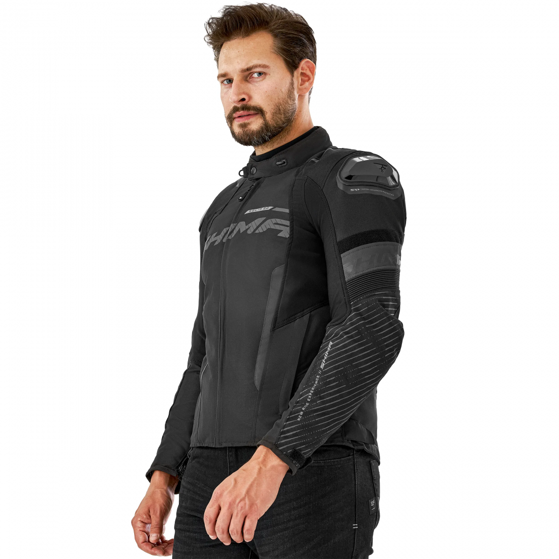 SHIMA SOLID 2.0 CHAQUETA TEXTIL DE MOTO HOMBRE NEGRO 
