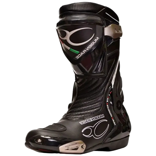 MUGENRACE Bat-Me-1690 Muiran Capisco Tre Moto Sports Stivali Nero 