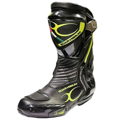 MUGENRACE Sphantom 3 Stivali Moto Sportivi Nero Fluo 
