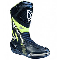 MUGENRACE BOT-MNR-2390 Phantom Plus Stivali Moto Nero Giallo Fluo 