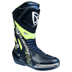 MUGENRACE BOT-MNR-2390 Phantom Plus Stivali Moto Nero Giallo Fluo 
