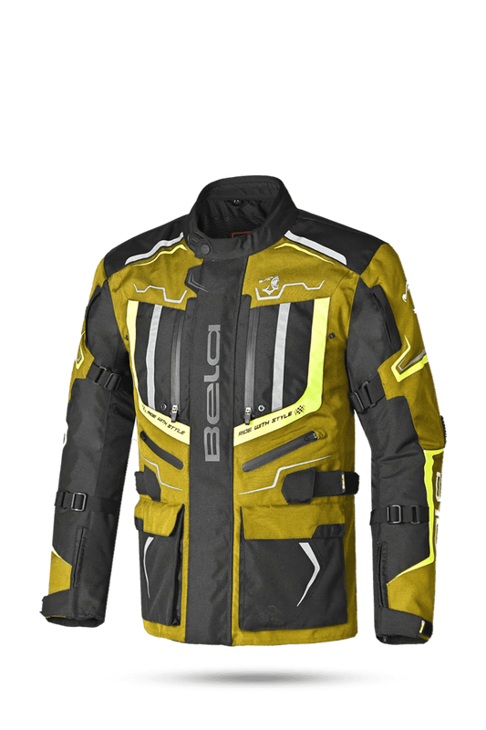 Bela Watson Giacca Touring Nera/Marrone/Giallo/Bianco 