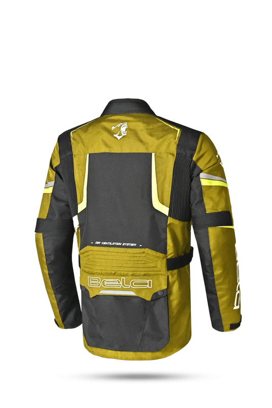 Bela Watson Giacca Touring Nera/Marrone/Giallo/Bianco 