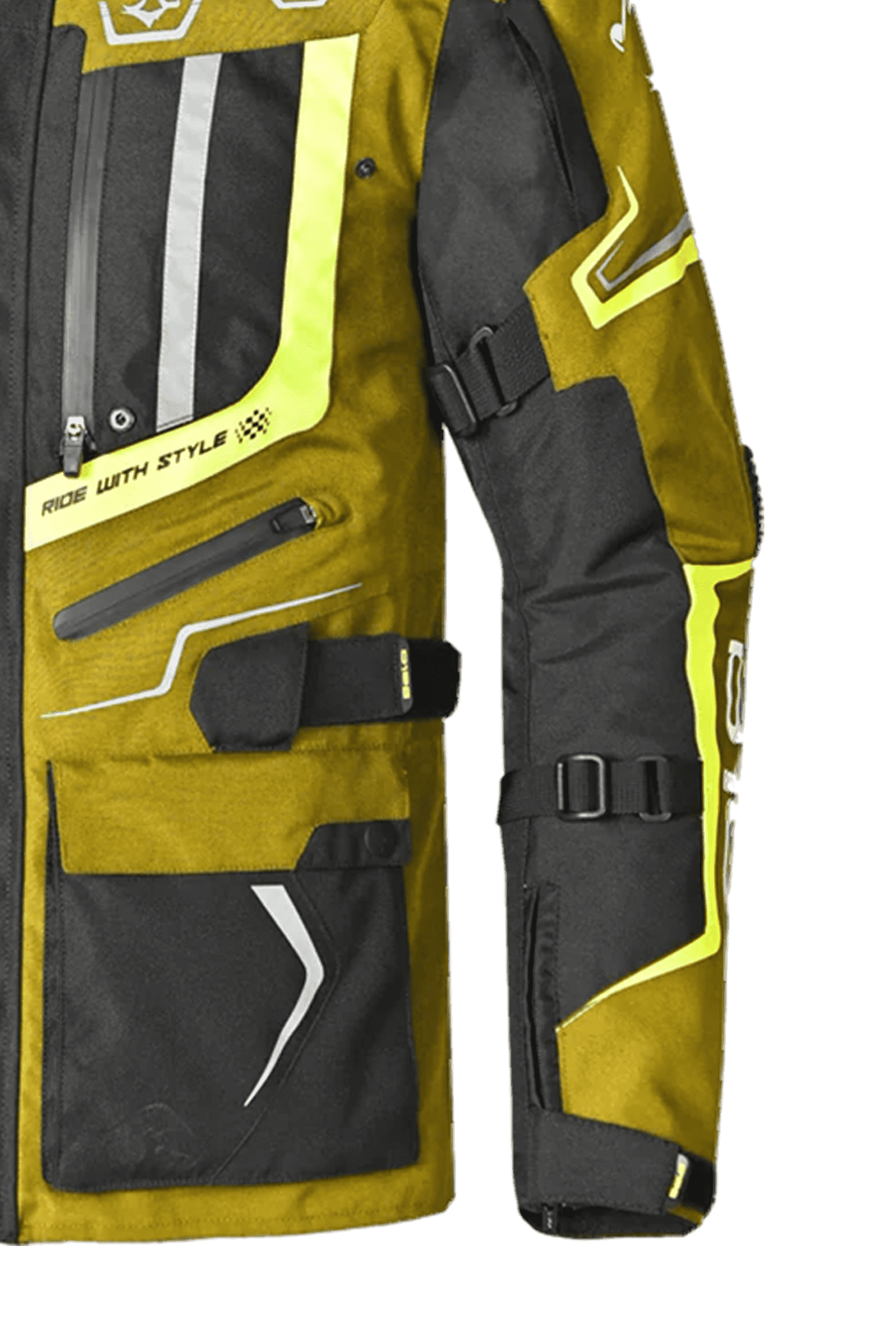 Bela Watson Giacca Touring Nera/Marrone/Giallo/Bianco 
