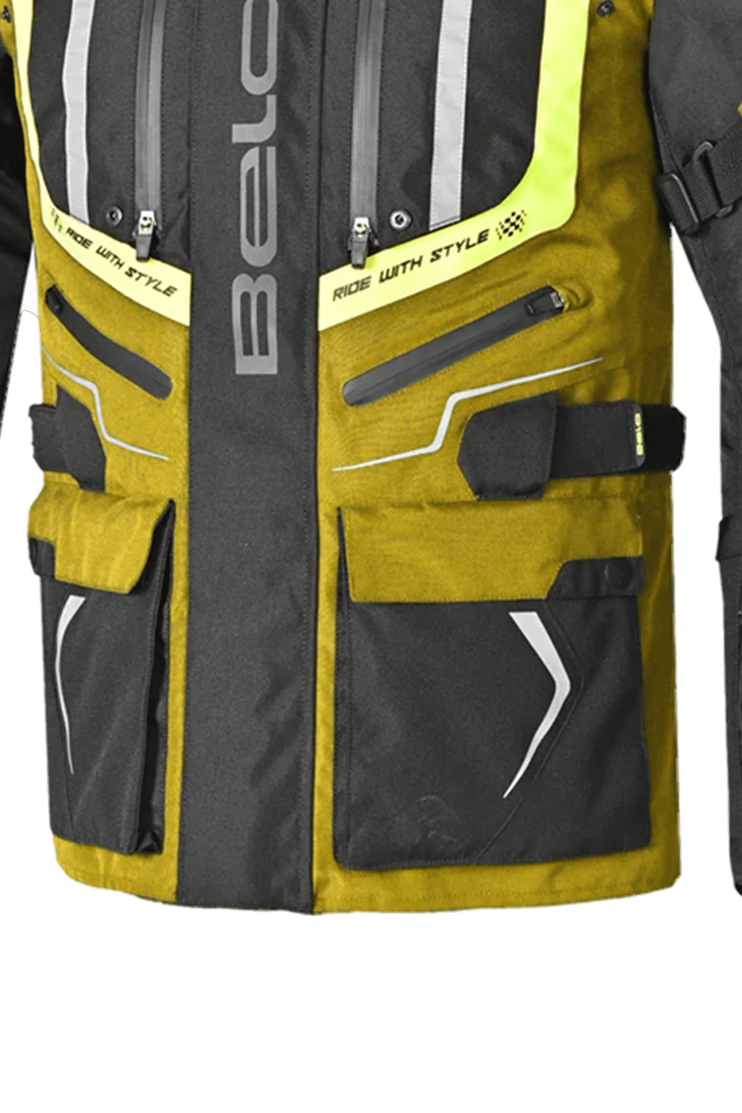 Bela Watson Giacca Touring Nera/Marrone/Giallo/Bianco 