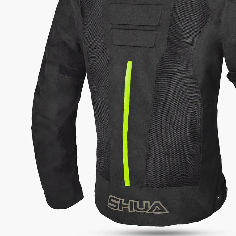 SHUA - Chaqueta Text Gravity Mesh Lady Negro/Amarillo fluor - SECURTEX MOTOR S.L (t/a MaximoMoto)