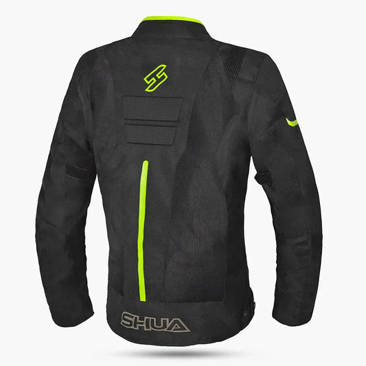 SHUA - Chaqueta Text Gravity Mesh Lady Negro/Amarillo fluor - SECURTEX MOTOR S.L (t/a MaximoMoto)