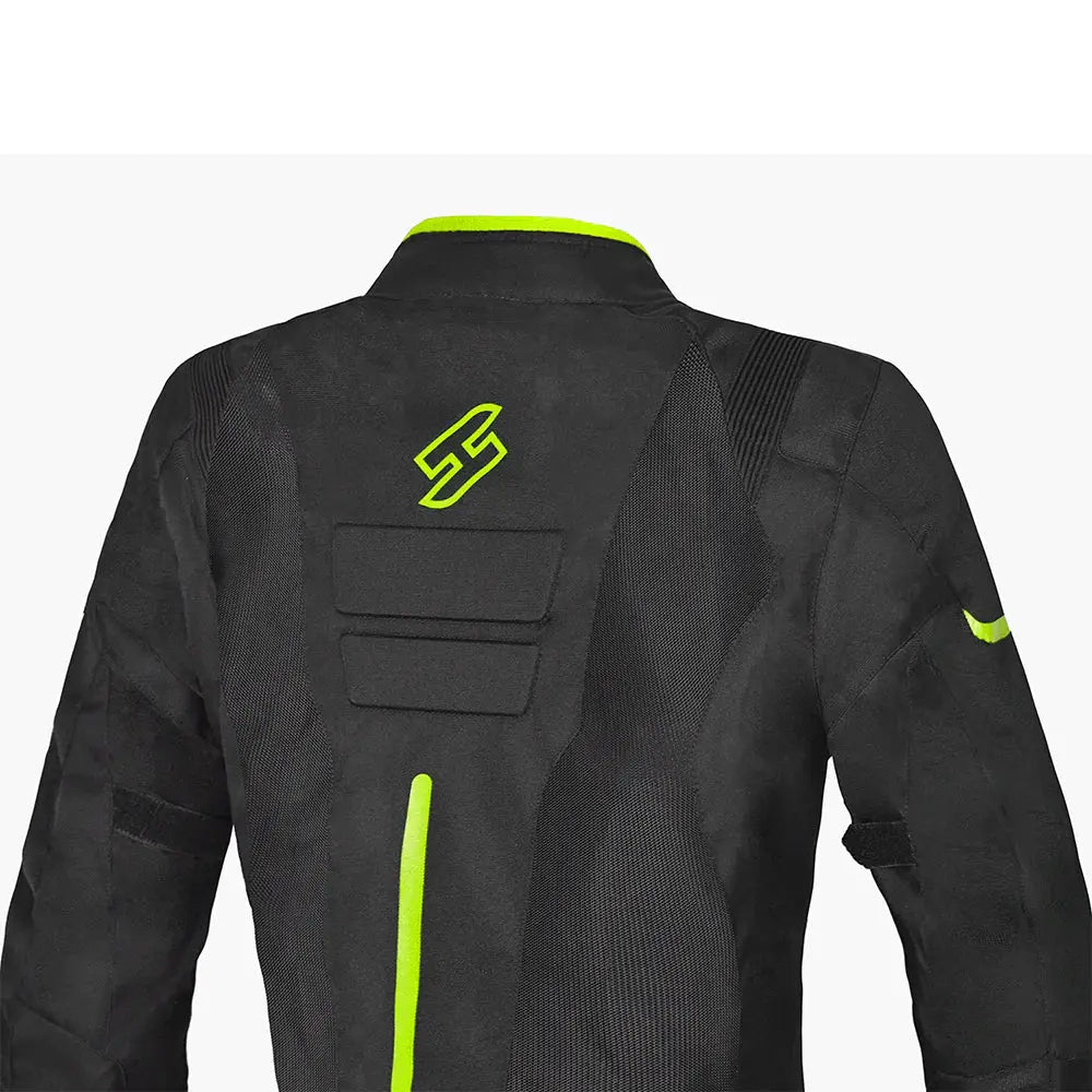 SHUA - Chaqueta Text Gravity Mesh Lady Negro/Amarillo fluor - SECURTEX MOTOR S.L (t/a MaximoMoto)