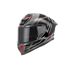 GIVI 50.3 QUASAR Casco Integral Para Moto Titanio Rojo Negro