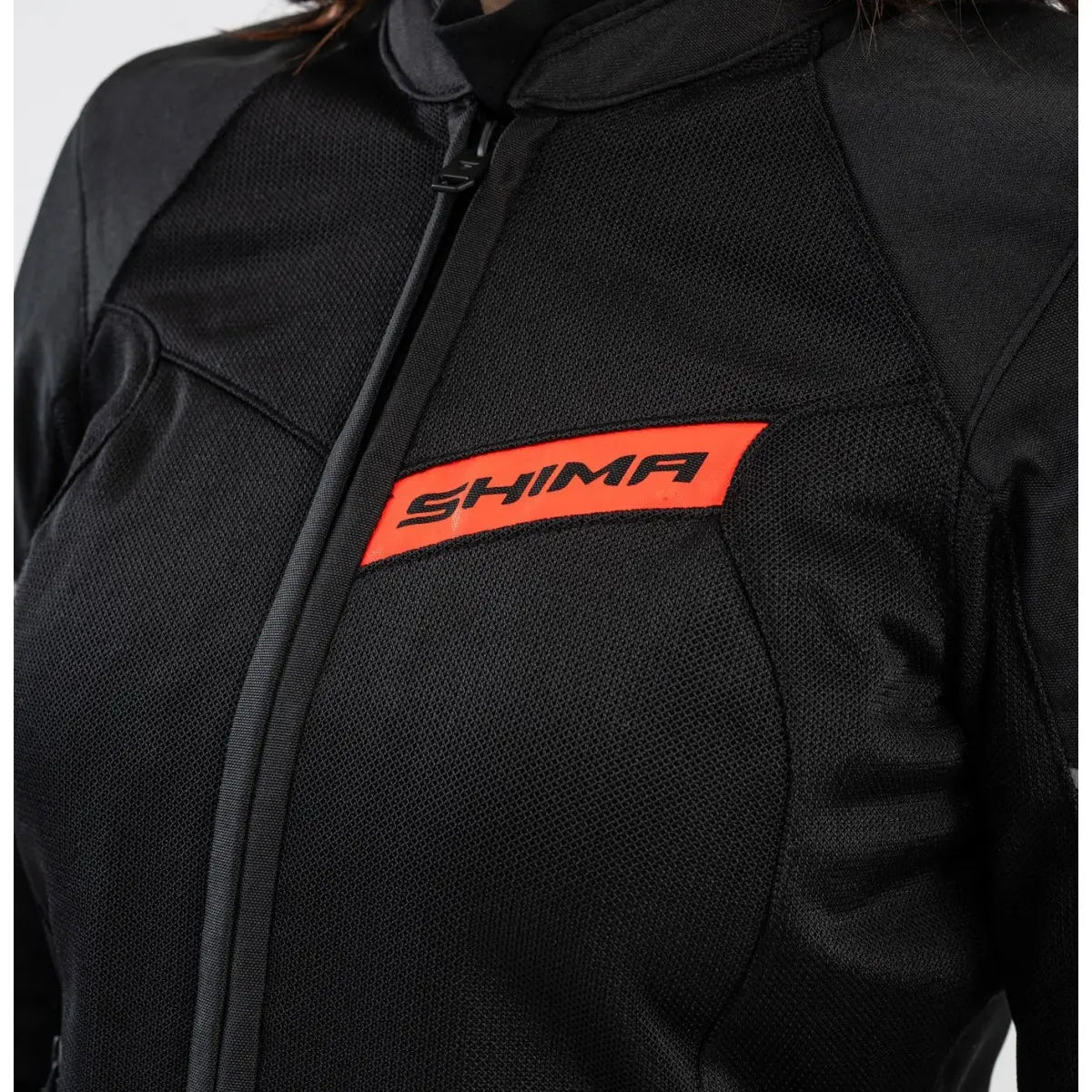 SHIMA X-MESH 2.0 CHAQUETA DE MOTO MUJER NEGRO ROJO 