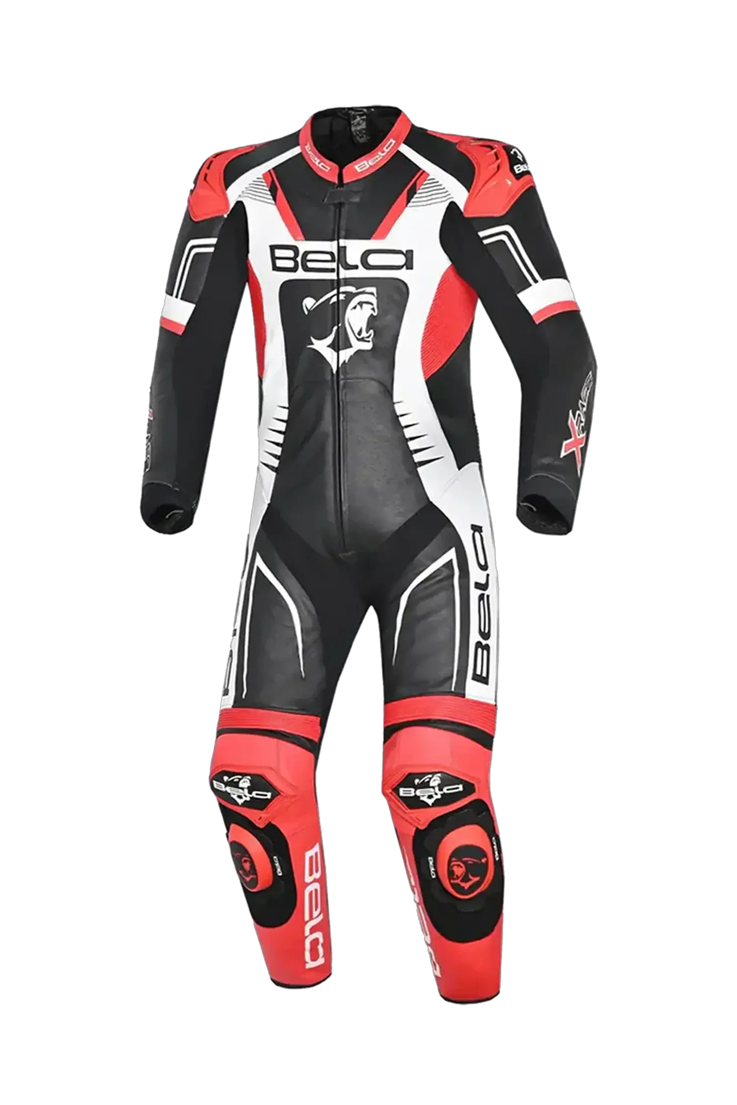 BELA-1PC tuta X Race NERO/BIANCO/ROSSO 