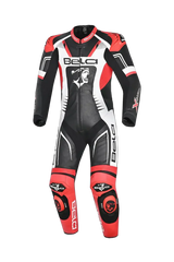 BELA-1PC tuta X Race NERO/BIANCO/ROSSO 
