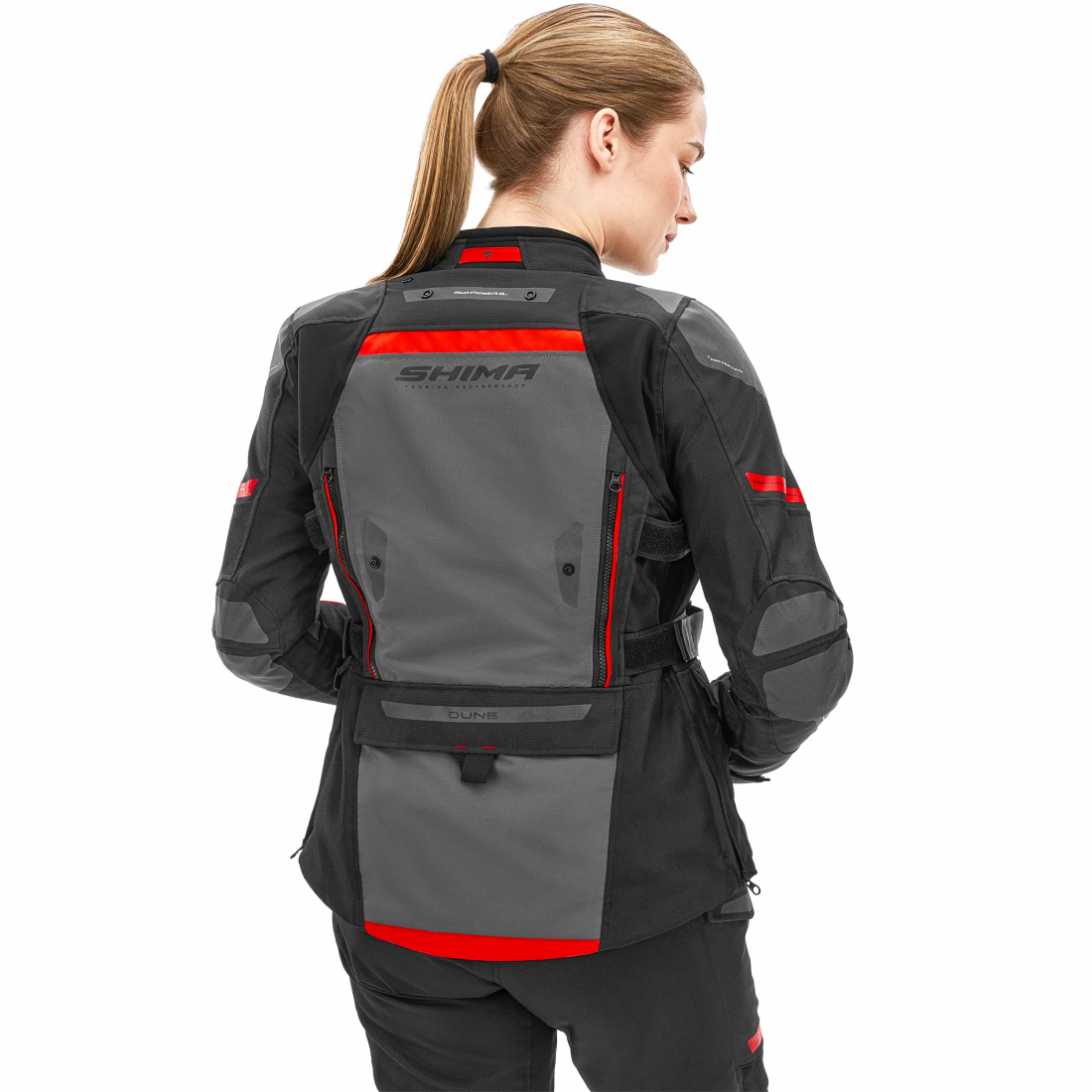 SHIMA DUNE LADY CHAQUETA TEXTIL DE MOTO ROJO 