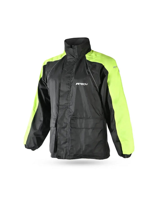 R-tech Tracker Giacca Antipioggia Impermeabile Nero/Flu 