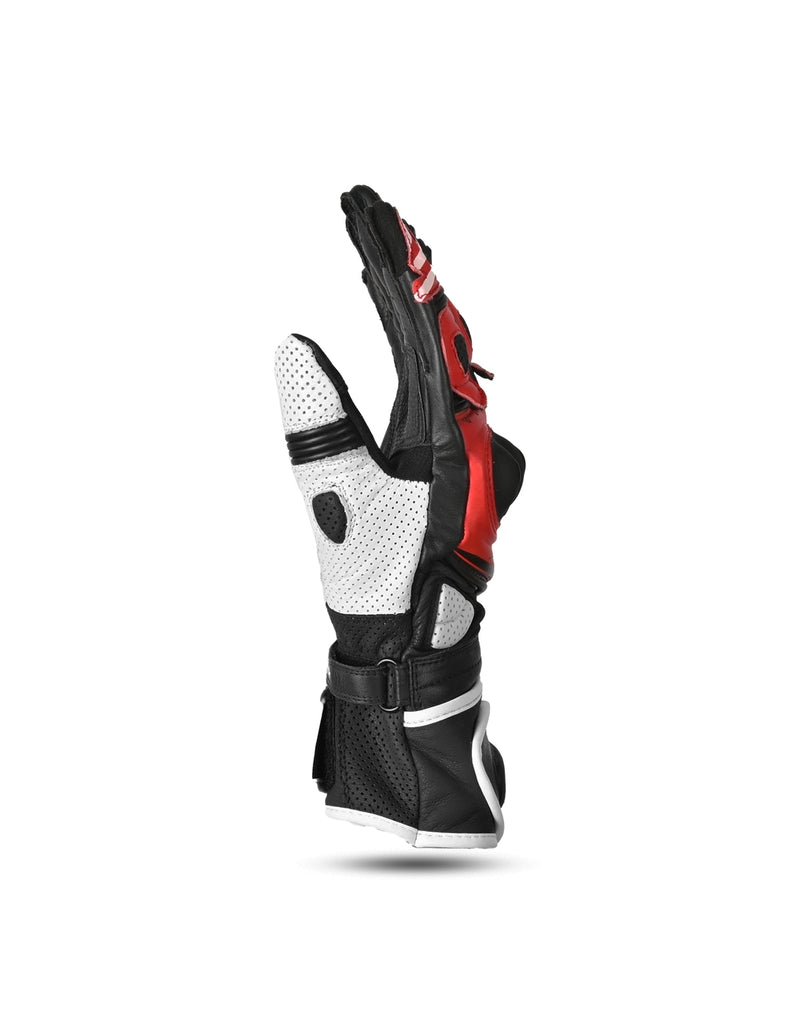 R-tech GP Racing  Guanti da corsa da uomo - NERO/ROSSO