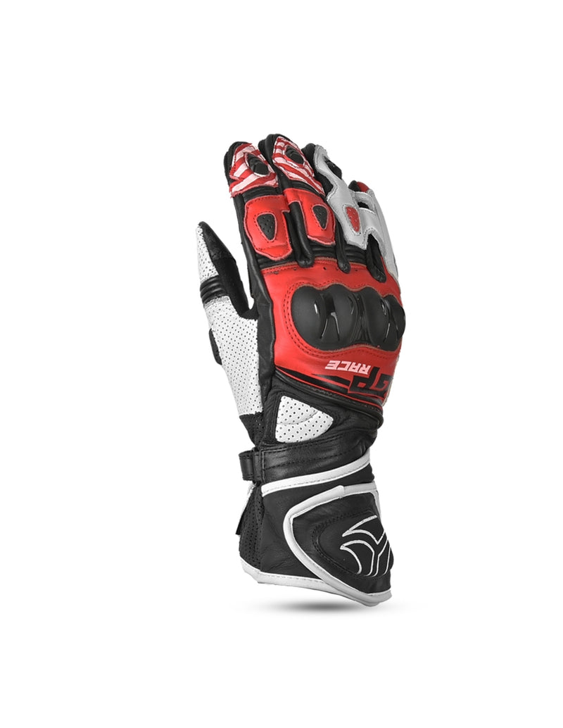 R-tech GP Racing  Guanti da corsa da uomo - NERO/ROSSO