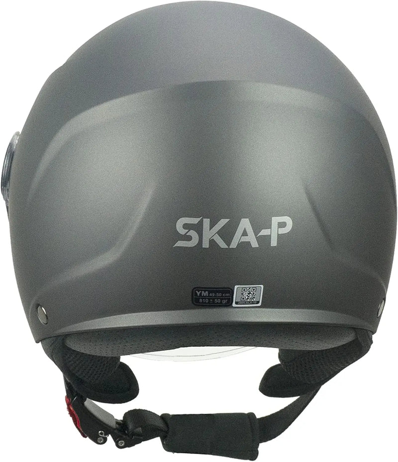 Casco Moto 2MH Fun Mono Jr - Antracite Satinato per Bambini By Ska-P🇮🇹