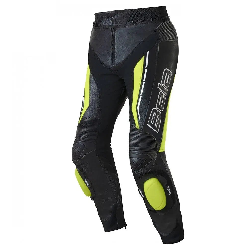 Bela Rocket Nero Giallo  donna Pantalone (Pelle Di Canguro Mix) front