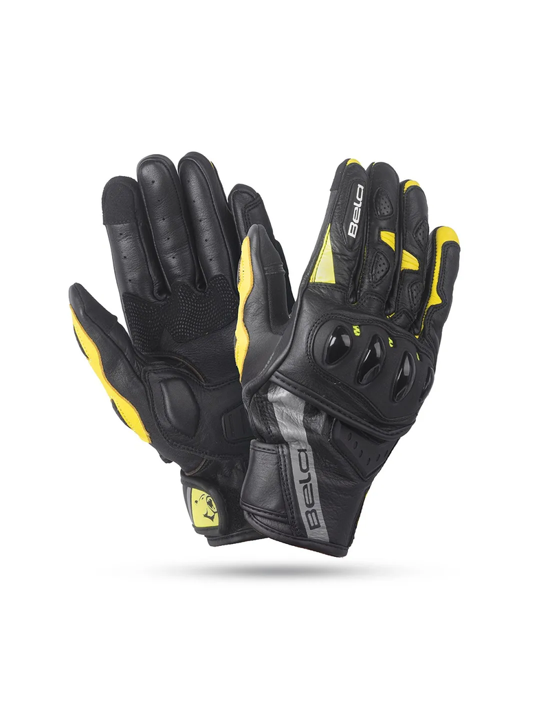 BELA Blast Guanti estivi in pelle - Nero/Giallo