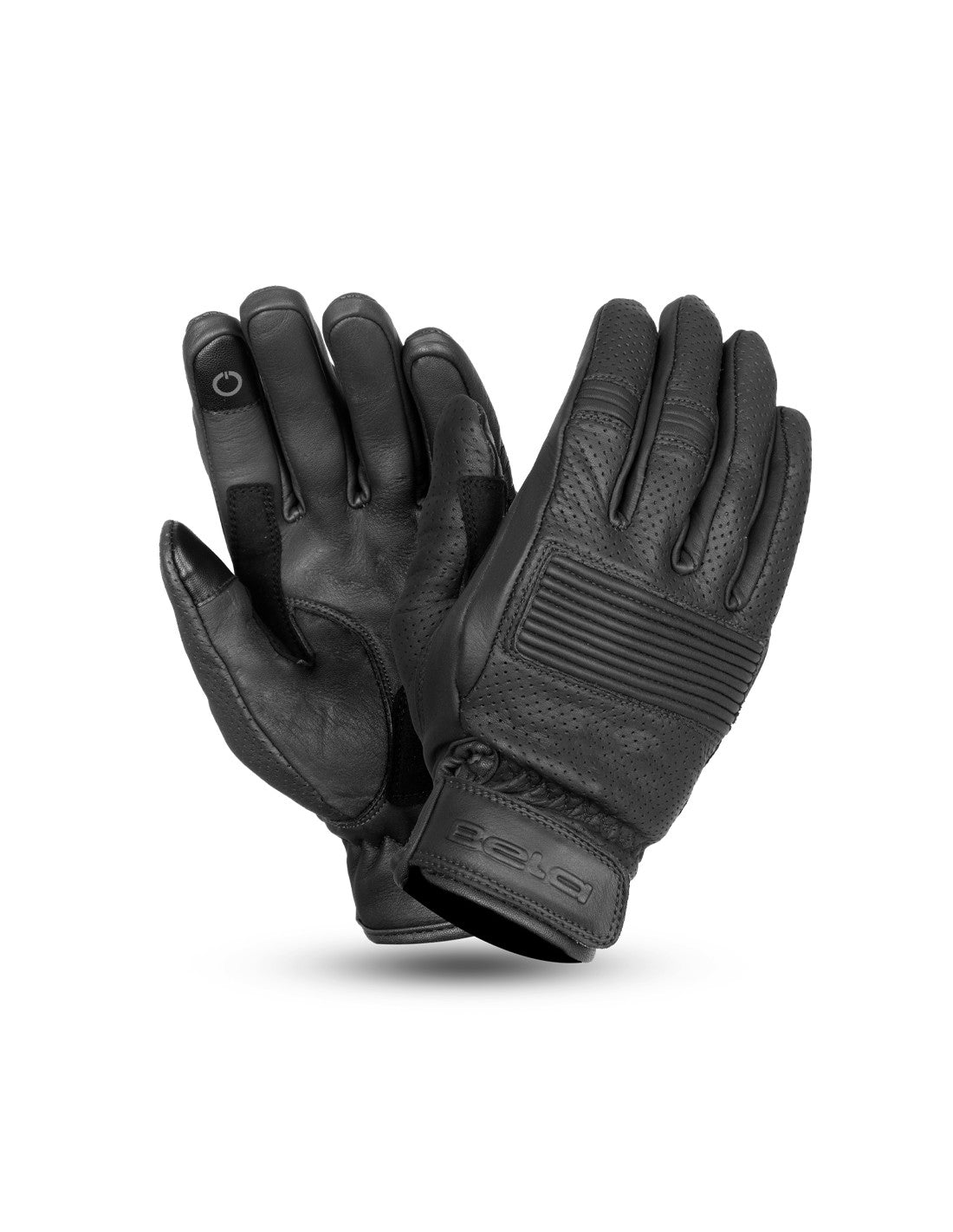 BELA Streeter guanti estivi in pelle da uomo - Nero