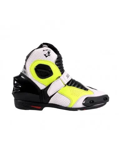 Bela Faster Motociclo Stivale Da Corsa Bianco Giallo 