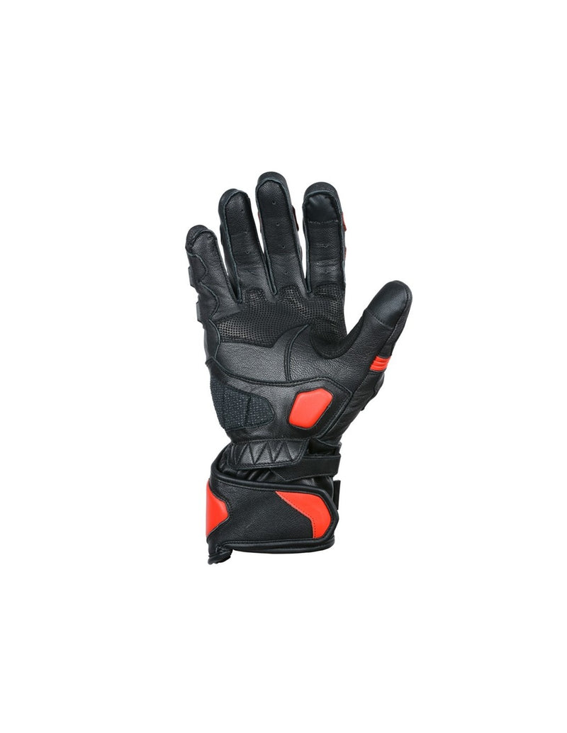 Bela Rocket Long Rosso/Nero Guanto moto da corsa
