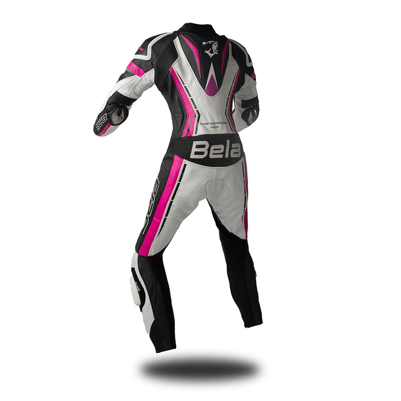 Bela Rocket Bianco rosa 1PC Tute in Pelle Di Canguro Mix Donna