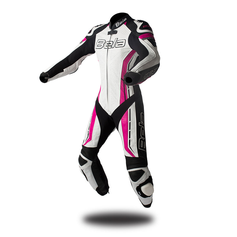 Bela Rocket Bianco rosa 1PC Tute in Pelle Di Canguro Mix Donna
