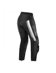 Bela Rocket Nero Bianco Donna Pantalone (Pelle Di Canguro Mix) back