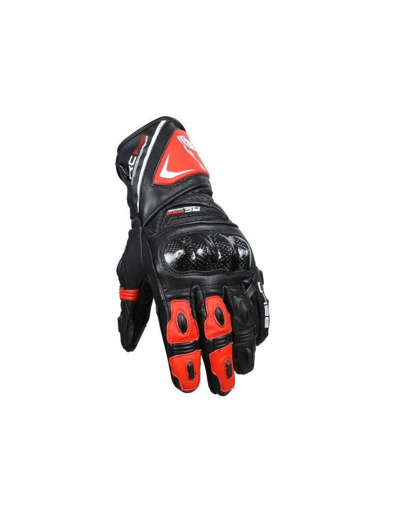 Bela Rocket Long Rosso/Nero Guanto moto da corsa