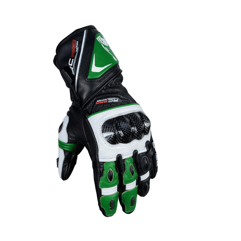 Bela Rocket Long Nero/verde Guanto da Motociclista