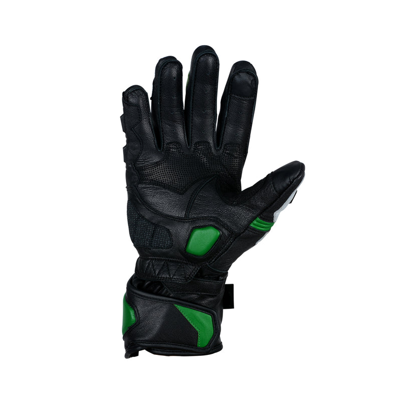 Bela Rocket Long Nero/verde Guanto da Motociclista
