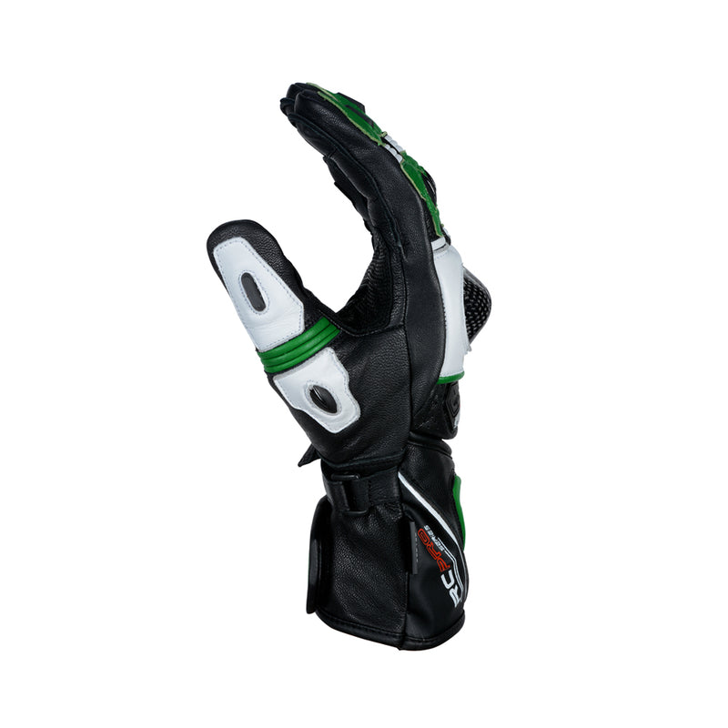 Bela Rocket Long Nero/verde Guanto da Motociclista
