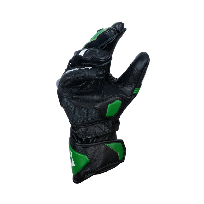 Bela Rocket Long Nero/verde Guanto da Motociclista