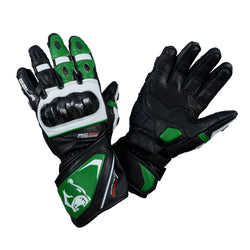 Bela Rocket Long Nero/verde Guanto da Motociclista