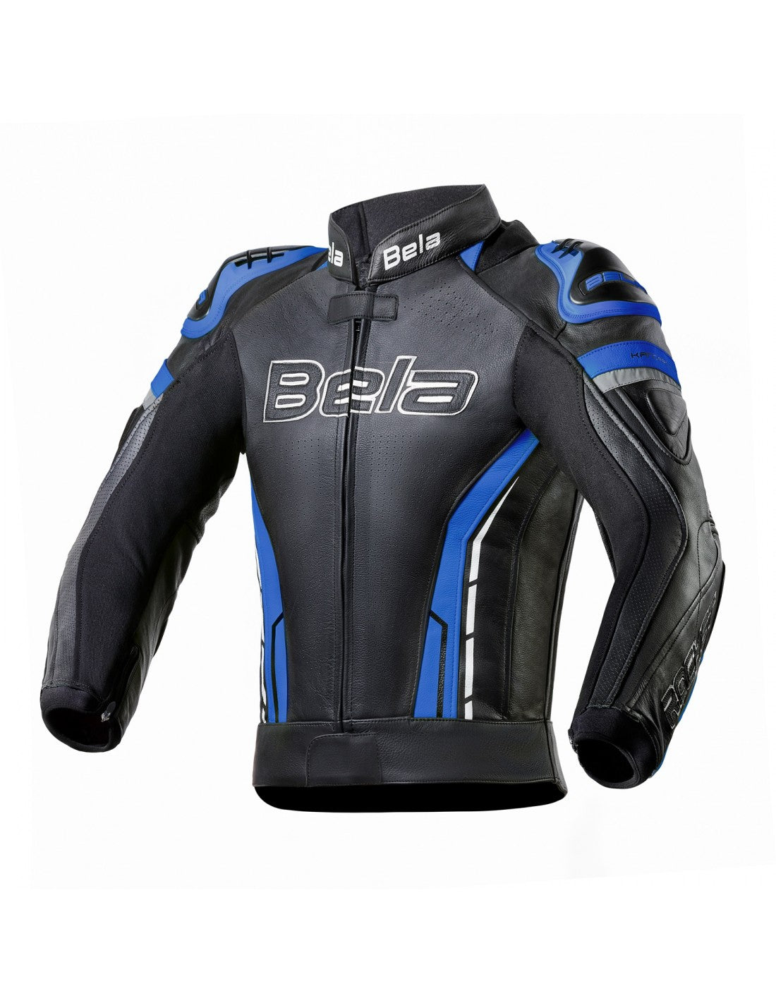 Bela Rocket Nero Blu Men Giacca (Pelle Di Canguro Mix)