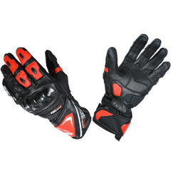 Bela Rocket Long Rosso/Nero Guanto moto da corsa