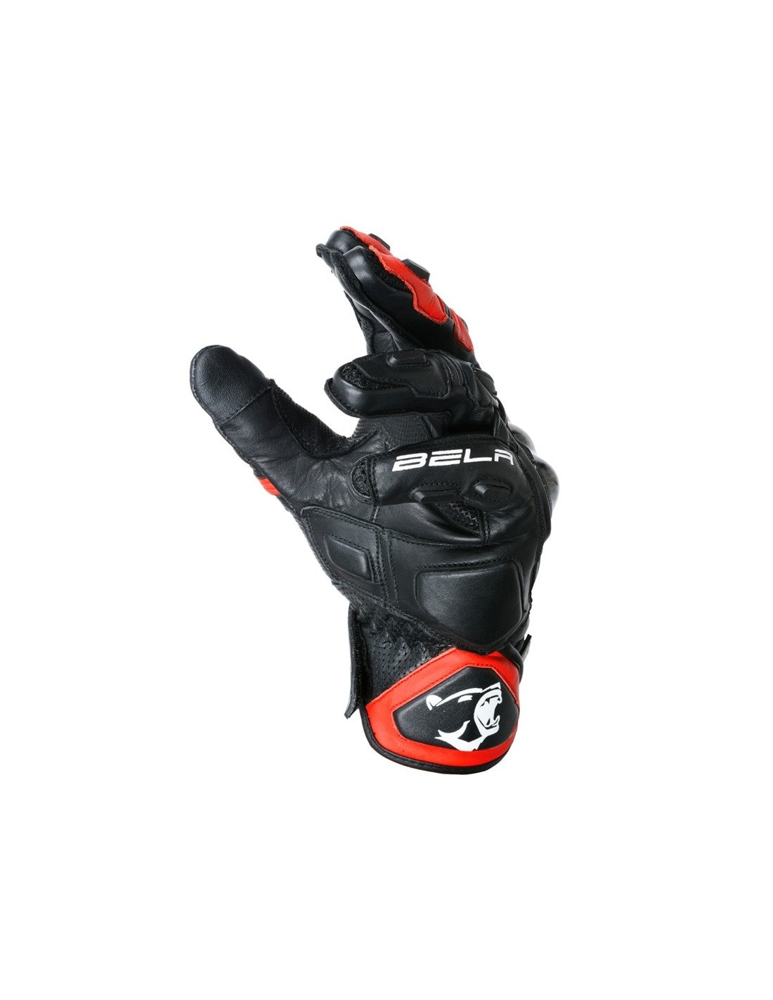 Bela Rocket Short Rossa/Nero Guanto da Motociclista