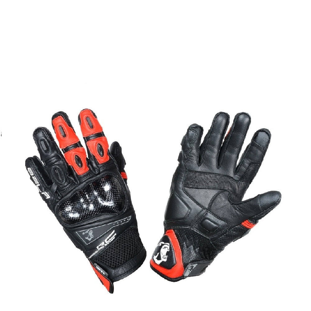 Bela Rocket Short Rossa/Nero Guanto da Motociclista
