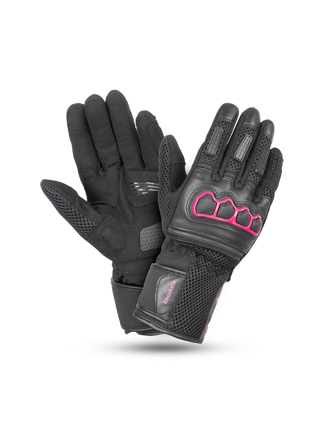 Bela Twix Donna Guanti Moto - Nero / Rosa