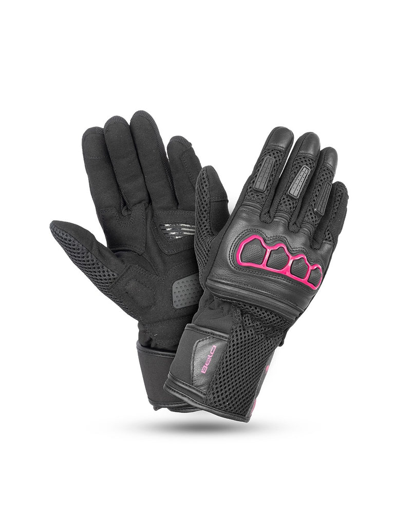 Bela Twix Donna Guanti Moto - Nero / Rosa