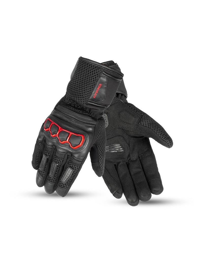 Bela Twix Men Guanti Moto - Nero / Rosso